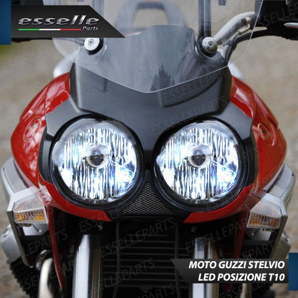 Coppia Luci Di Posizione 5 LED T10 per Moto Guzzi Stelvio 2011-2016 8V