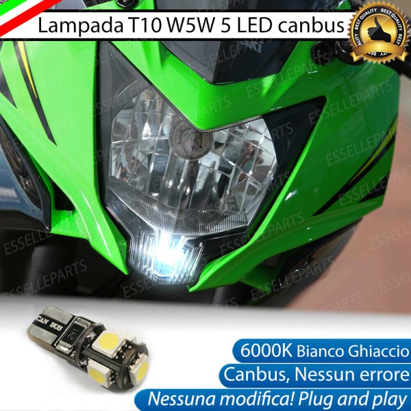 Lampada Luce Di Posizione 5 LED T10 per Kawasaki Ninja 125 2019-2020