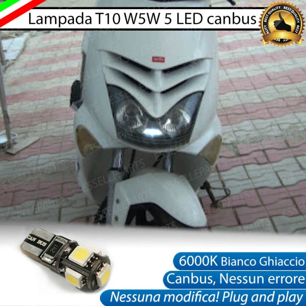 Lampada Luce Di Posizione 5 LED T10 per Aprilia Leonardo 125 1996-2002