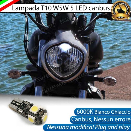 Lampada Luce Di Posizione 5 LED T10 W5W per Kawasaki Vulcan S 650 2021