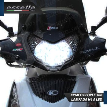 Kit Full LED H4 Per Kymco People 125i GT 4000 Lumen Ultra Compatta 6000K Bianco