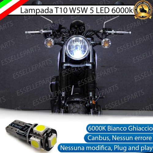 Luce posizione T10 5 LED Canbus per YAMAHA SCR 950 2017-2020 ABS