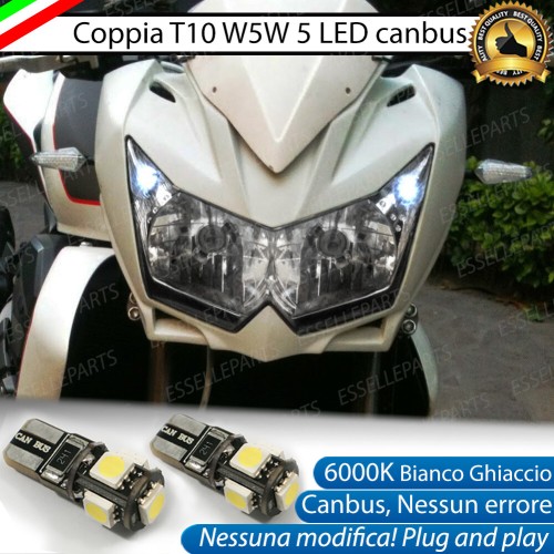 Luci posizione T10 5 LED Canbus per KAWASAKI Z 750 2007-2014 ABS