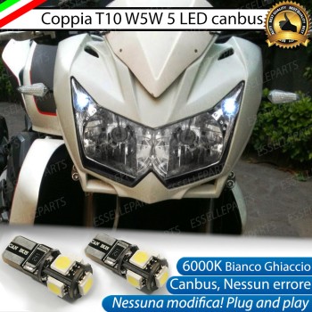 Luci posizione T10 5 LED Canbus per KAWASAKI Z 750 2007-2014 ABS