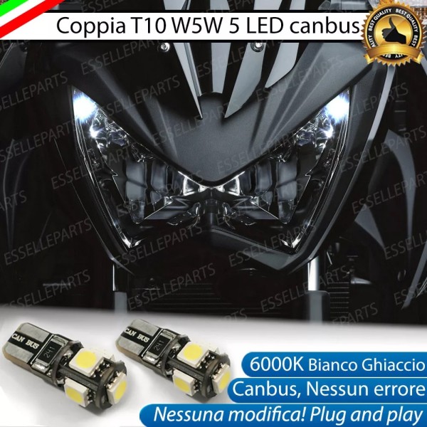 Luci posizione T10 5 LED Canbus per KAWASAKI Z 800 2012-2013