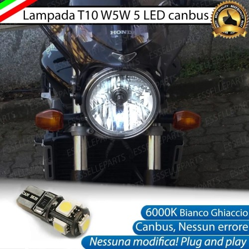 Luce posizione T10 5 LED Canbus Honda Hornet 600 2003-2004