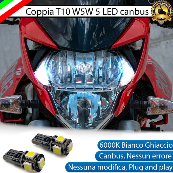 Luci posizione T10 5 LED Canbus APRILIA Shiver 750 2008-2010