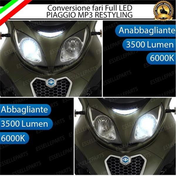 Conversione Fari Full LED PIAGGIO MP3 500