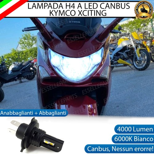 Lampada Singola H4 LED 4000 Lumen per KYMCO Xciting 500i