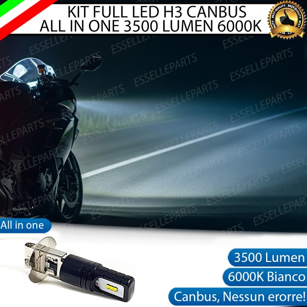 Lampada Singola Anabbagliante LED H3 3500 Lumen per MV AGUSTA F4 1000 2003-2006 Ago