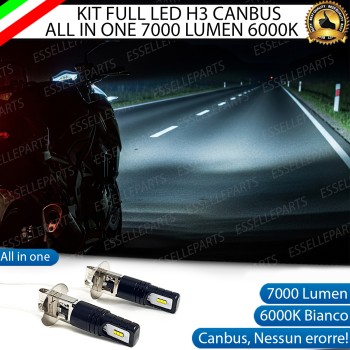 Coppia Lampade Abbaglianti LED H3 7000 Lumen per APRILIA RSV 1000 2000-2001