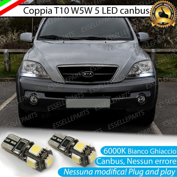 Coppia Lampade T10 W5W 5 LED canbus per luci di posizione per Kia Sorento 1