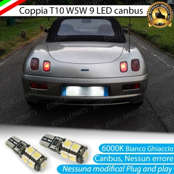 Luci Targa 9 LED per Fiat Barchetta Canbus 6000K Bianco