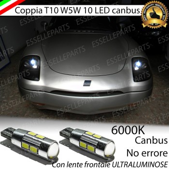 Lampade T10 W5W Canbus 10 LED no error luci posizione Fiat Barchetta