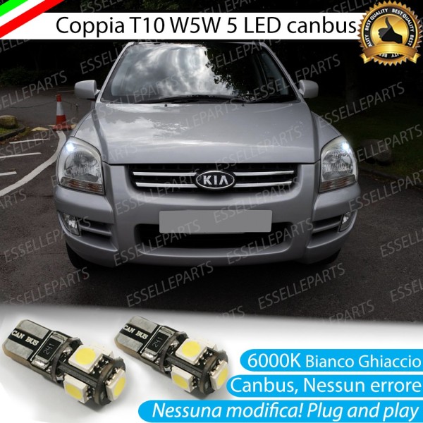 COPPIA LUCI DI POSIZIONE LED KIA VENGA T10 W5W CANBUS 100% NO AVARIA LUCI