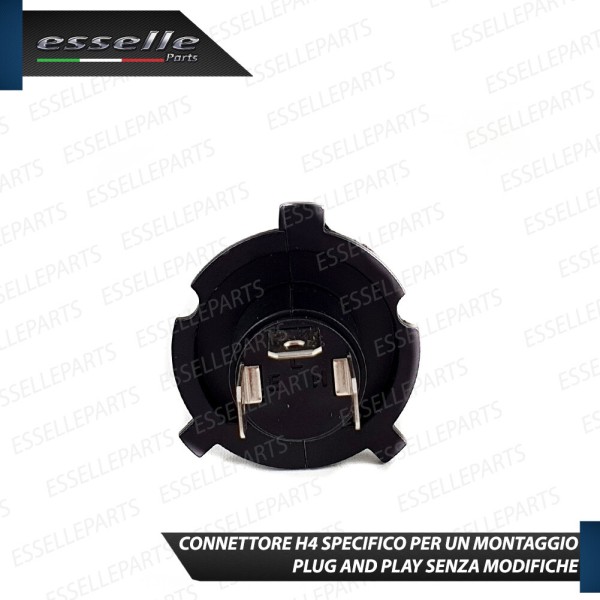 Kit Full LED Lampada H4 4000 Lumen Canbus 6000K Bianco per KAWASAKI KL 600 S 1990-1992