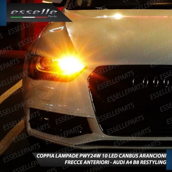 Coppia Frecce Anteriori PWY24W 10 LED Canbus AUDI A4 B8 RESTYLING