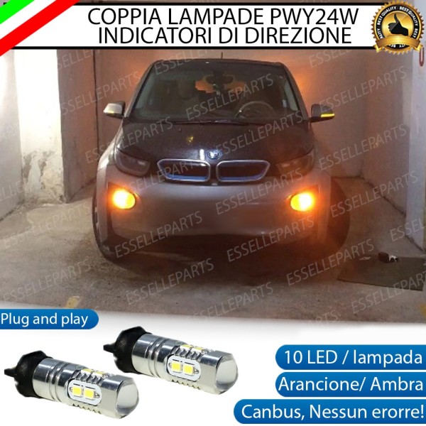 Coppia Lampade PWY24W 10 LED CANBUS PER FRECCE DIREZIONALI Anteriori PER BMW I3