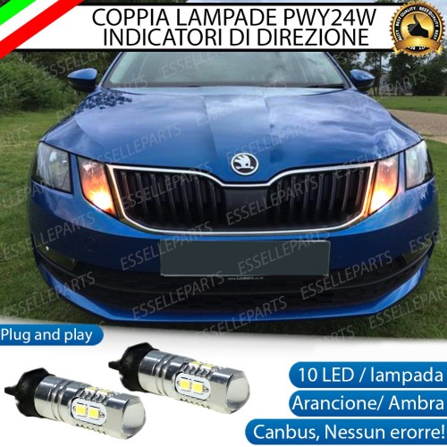 Coppia Frecce Anteriori PWY24W 10 LED Canbus SKODA OCTAVIA 3