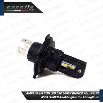Kit Full LED Lampada H4 4000 Lumen Canbus 6000K Bianco per SYM Symply 50 2014-2017 2