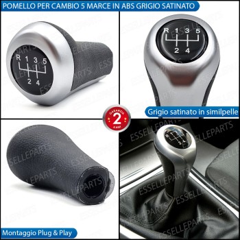 Pomello Leva Cambio Bmw Serie 3 E90 E91 dal 09/2008 5 marce Grigio Satinato