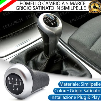 Pomello Leva Cambio Bmw X1 E84 5 marce Grigio Satinato Similpelle Nero Pomello Leva Cambio Bmw X1 E84 5 marce Grigio Satinato Similpelle Nero
