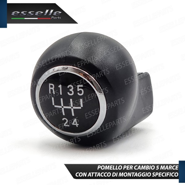 Pomello Leva Cambio Opel Astra H 5 Marce Abs Nero Con Ghiera Cromata Specifico