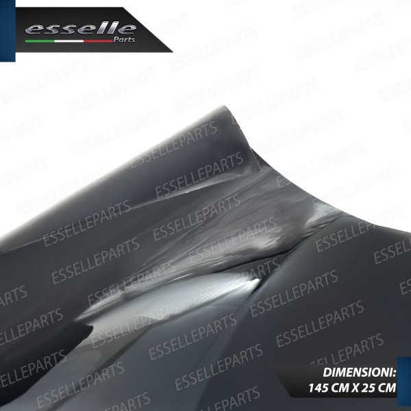 Fascia Parasole Parabrezza Adesiva Nera Fumè 145 x 25 CM per Opel Corsa E