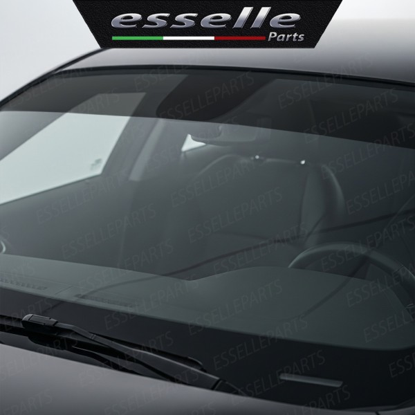 Fascia Parasole Parabrezza Adesiva Nera Fumè 145 x 25 CM per Opel Corsa E