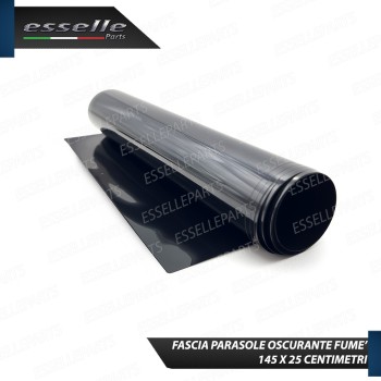 Fascia Parasole Parabrezza Adesiva Nera Fumè 145 x 25 CM per Skoda Superb 2