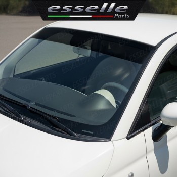 Fascia Parasole Parabrezza Adesiva Nera Fumè 145 x 25 CM per Jaguar XK MK2