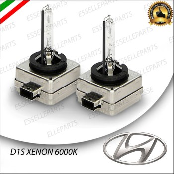 Coppia lampade ricambio D1S Xenon 6000K bianco Ghiaccio per Hyundai I40 fino al 2013