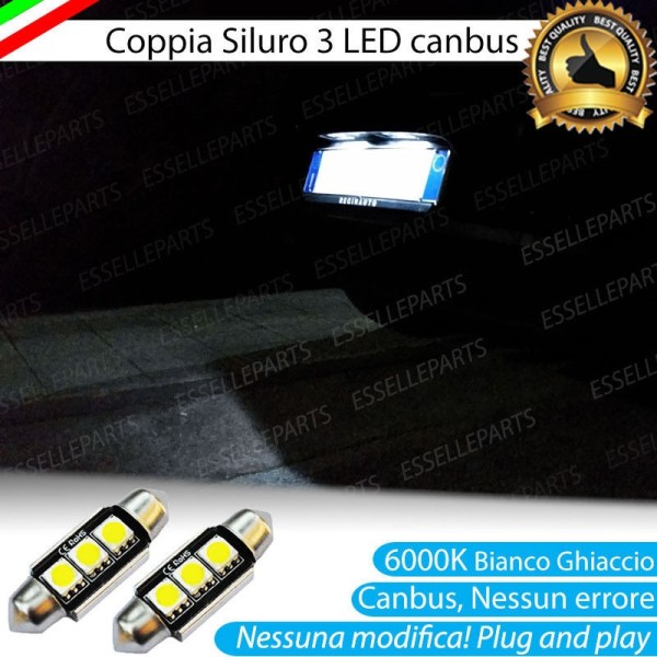 Coppia lampade siluro 3 LED Luci Targa Canbus 6000K bianco Kia Sorento 2 Dal 2013