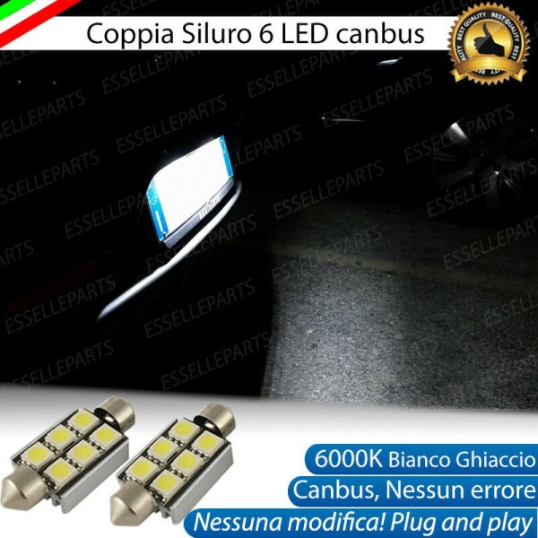 Coppia lampade siluro 6 LED Luci Targa Canbus 6000K bianco Kia Sorento 2 Dal 2013