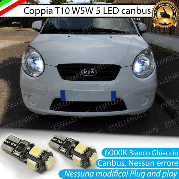 Luci posizione T10 W5W 5 LED Canbus Kia Picanto