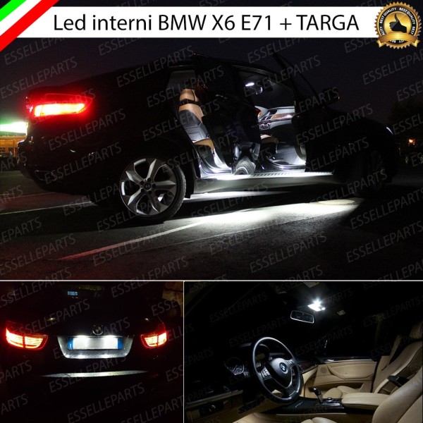 Kit LED Interni + LED Targa Per Bmw X6 E71 E72 6000K Canbus