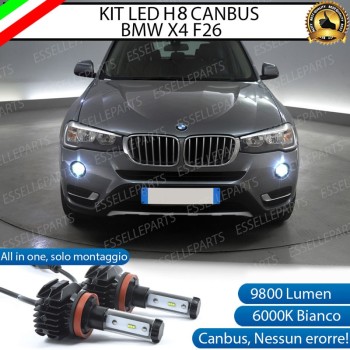 Kit Full Led 6000k canbus BMW X4 F26 H8 Fendinebbia No Error