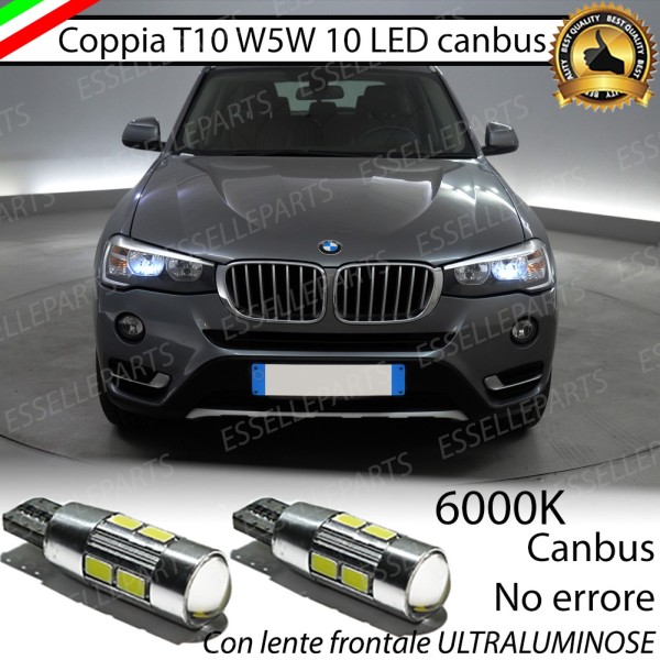 Lampade T10 W5W Canbus 10 LED no error luci posizione BMW X4 F26