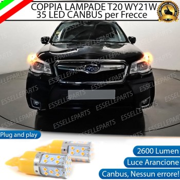 Coppia Lampade T20 WY21W 35 LED CANBUS PER FRECCE DIREZIONALI Anteriori PER SUBARU FORESTER IV Coppia Lampade T20 WY21W 35 LED CANBUS PER FRECCE DIREZIONALI Anteriori PER SUBARU FORESTER IV