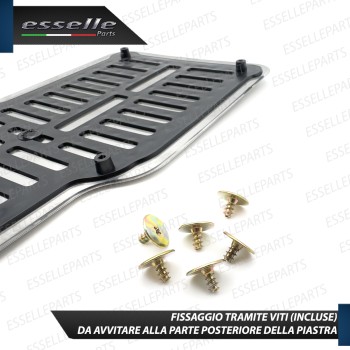 Battitacco Piastra Poggiapiedi auto Alluminio e Gomma Tappetino