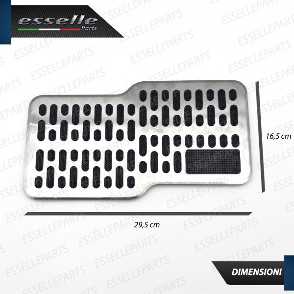 Battitacco Piastra Poggiapiedi auto Alluminio e Gomma Tappetino