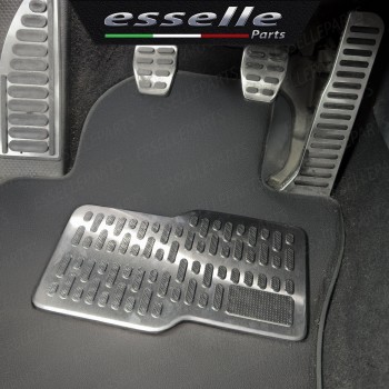 Battitacco Piastra Poggiapiedi auto Alluminio e Gomma Tappetino