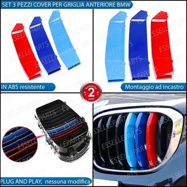 Bmw Serie X3 G01 Restyling Dal 2022 Cover Griglia A 5 Linee In Stile Bmw M Sport