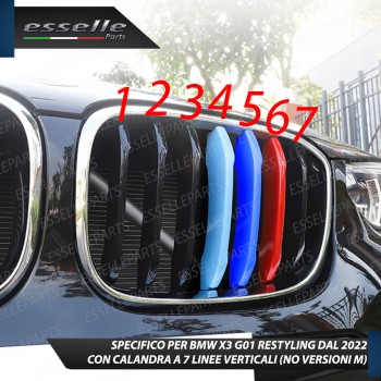 Bmw Serie X3 G01 Restyling Dal 2022 Cover Griglia A 5 Linee In Stile Bmw M Sport