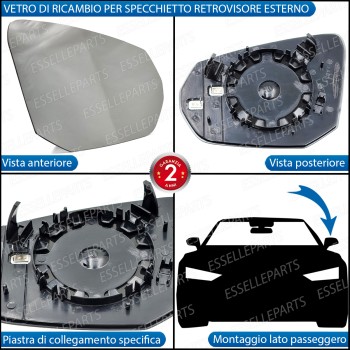 Specchietto Audi Q2 Specchio Retrovisore Sinistro Termico Lato Guidatore