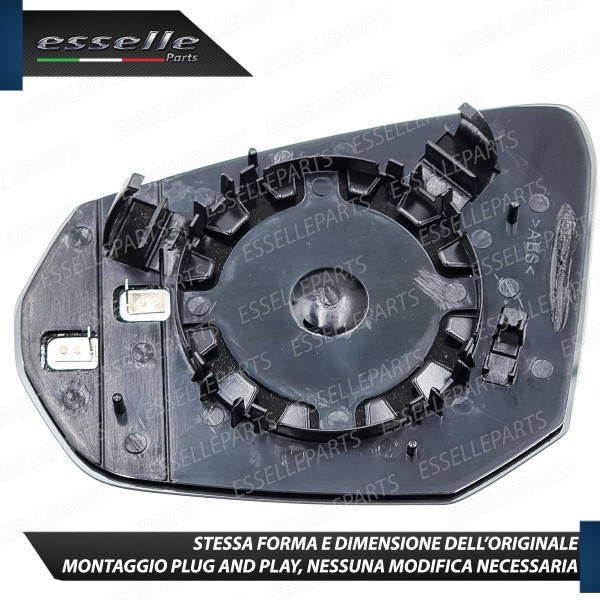 Specchietto Audi Q2 Vetro Specchio Retrovisore Destro Termico Passeggero