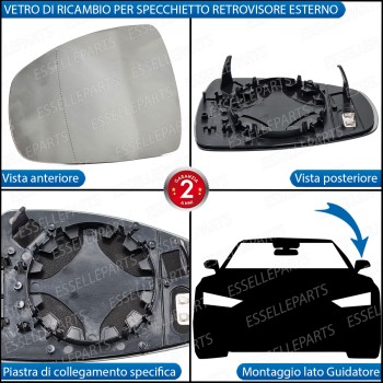 Specchietto Audi A1 8X Dal 2015 Specchio Retrovisore Sinistro Termico
