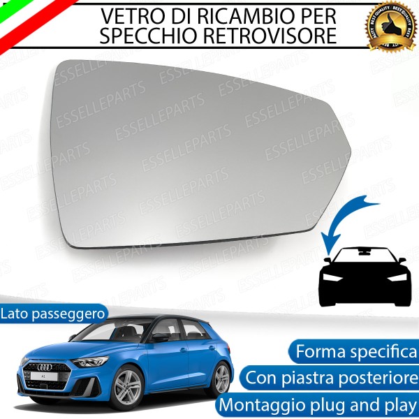 Specchietto Audi A1 MK2 Vetro Specchio Retrovisore Destro Termico