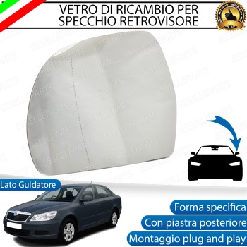 Specchietto Skoda Octavia 2 Dal 2009 Specchio Retrovisore Sinistro Termico