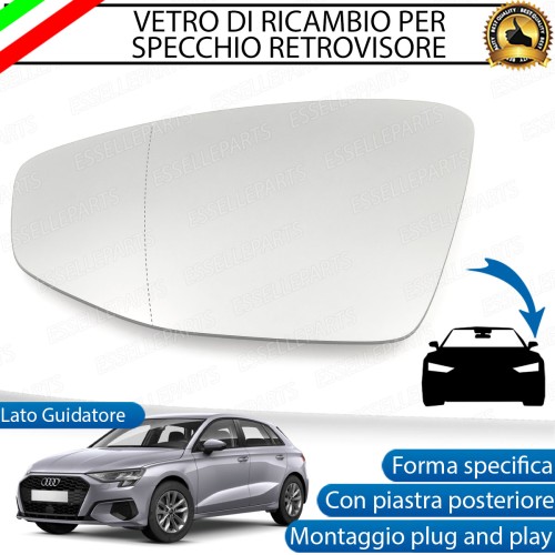 Specchietto Audi A3 8Y SPORTBACK Specchio Retrovisore Sinistro Termico Guidatore